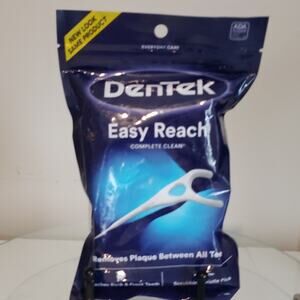 5 packs DenTek  Dental Floss Picks Flossers White Unisex Adults Oral Care